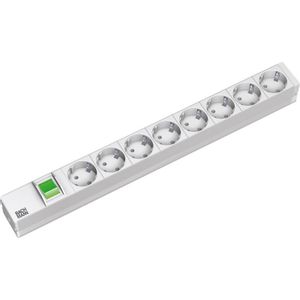 PDU Basic ALU 19" 1U 8xšuko sa prekidacem,16A, kabl 2m, 333.400