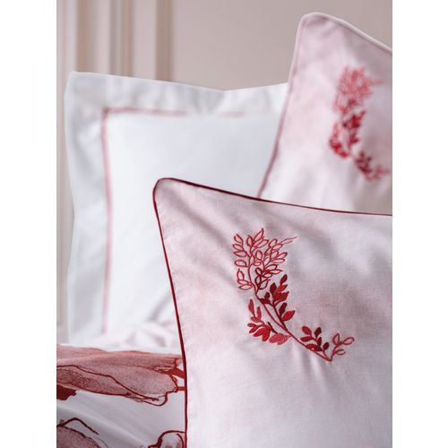 L'essential Maison Gules - Crveno Beli Satenski Set Pokrivača za Duvet slika 4