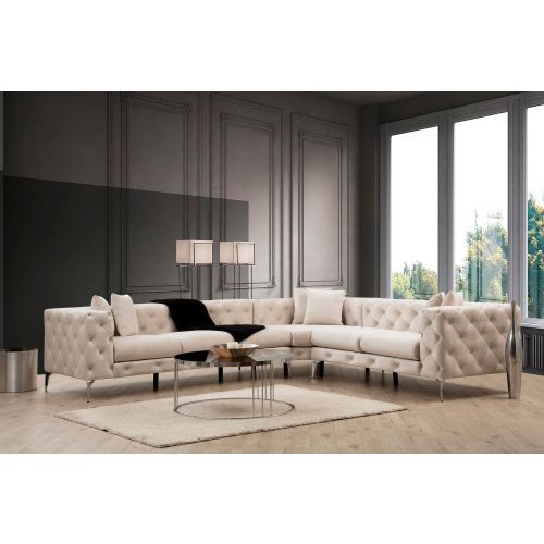 Atelier Del Sofa Kutna garnitura, Ecru, Como Left - Ecru slika 1