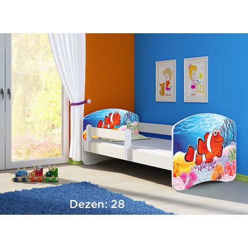 Deciji krevet ACMA II 140x70 + dusek 6 cm WHITE28 slika 1