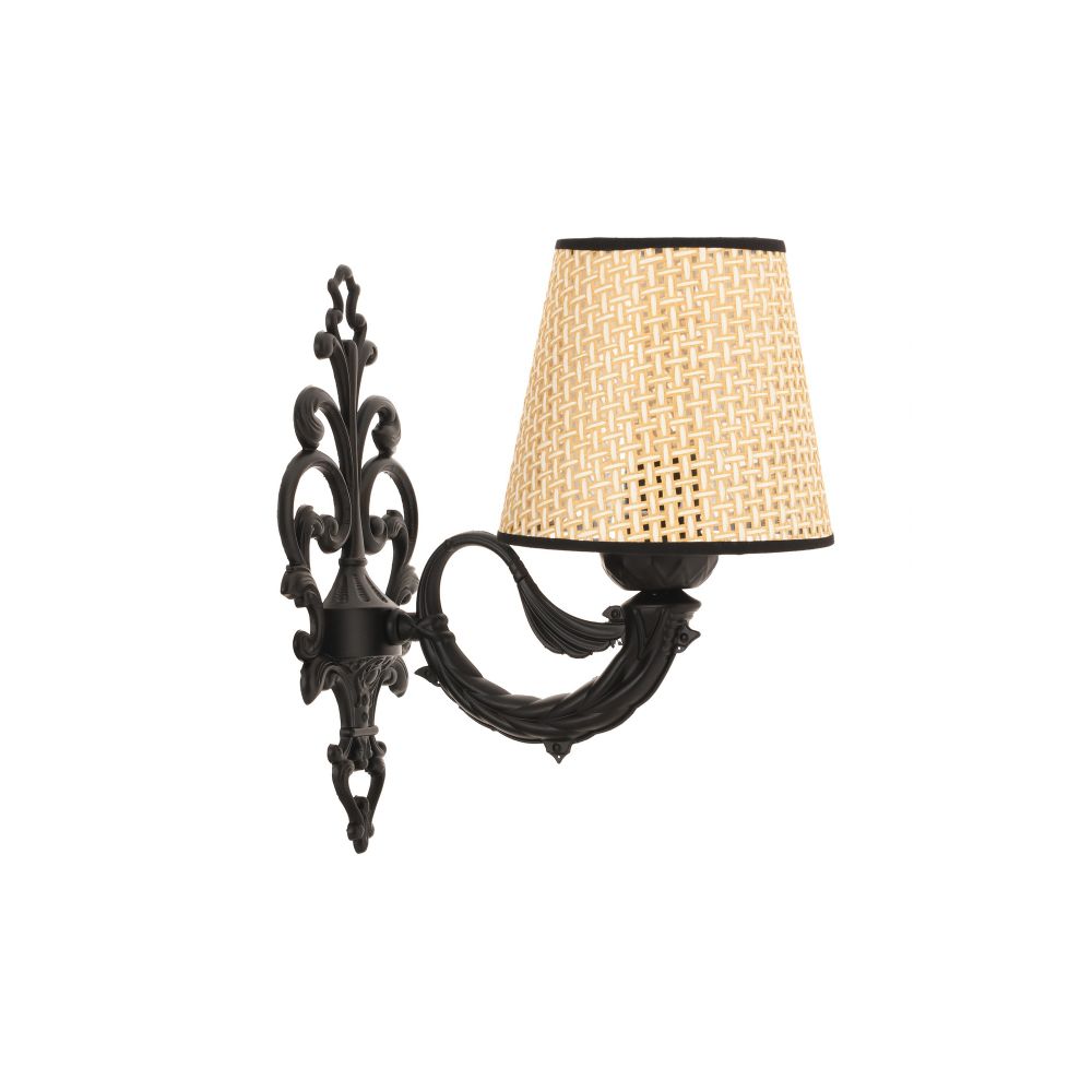Lampa za zid Lily Coral - Prirodna, Crna slika 3