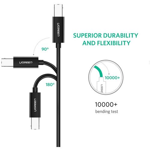 Grijani USB-C (M) 2.0 na USB-B (M) 2m kabel za pisač slika 3