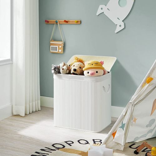 SONGMICS laundry basket White 3 x 50L white slika 1