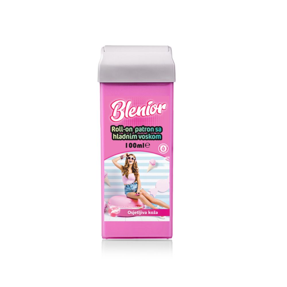 Blenior Roll-on patron sa hladnim voskom za osjetljivu kožu 100ml, Rose slika 1