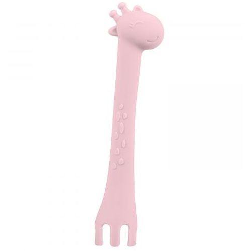 Kikka Boo Silikonska žlica za hranjenje Giraffe Pink slika 1