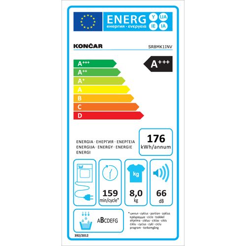 Končar sušilica rublja SR8MK1INV slika 2