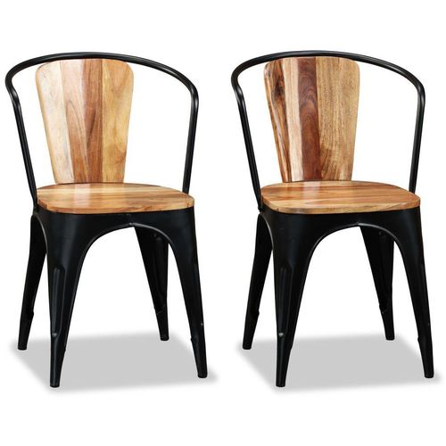 Blagovaonske stolice od masivnog bagremovog drva 6 kom slika 7
