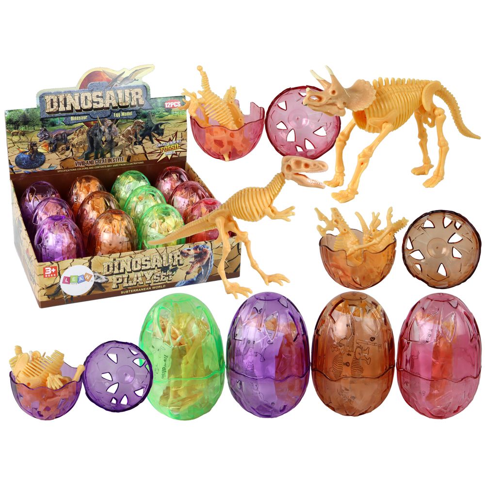 Figurica jajeta dinosaura žuta 4 boje 9 cm slika 1