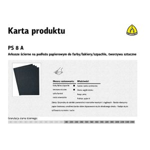 Klingspor brusni papiri na papirnatoj podlozi 230mm x 280mm PS8A za mokro brušenje, granulacija 800, 50 komada