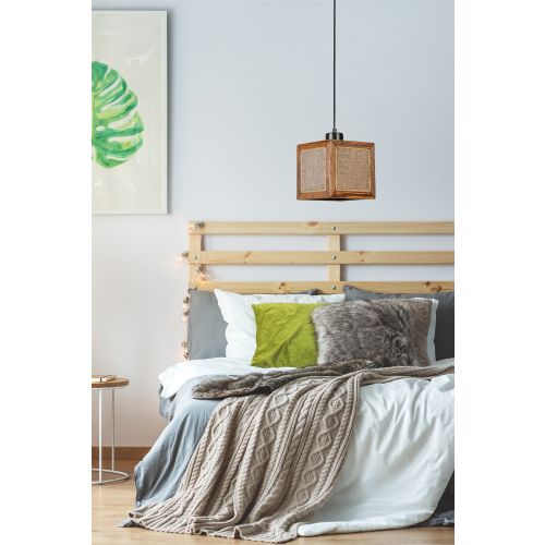 Kumsal Tekli Ceviz Hasır Sarkıt Walnut Chandelier slika 1