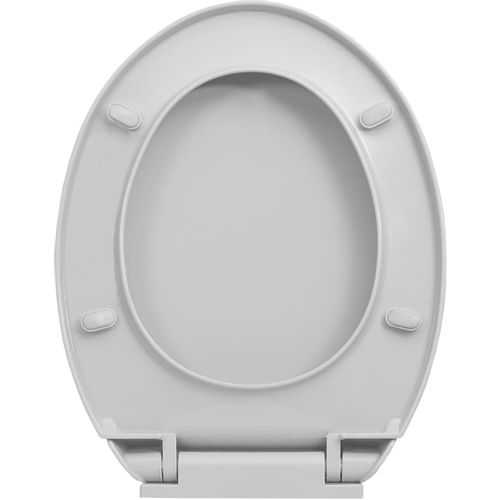 Toaletna daska s mekim zatvaranjem svjetlosiva ovalna slika 5