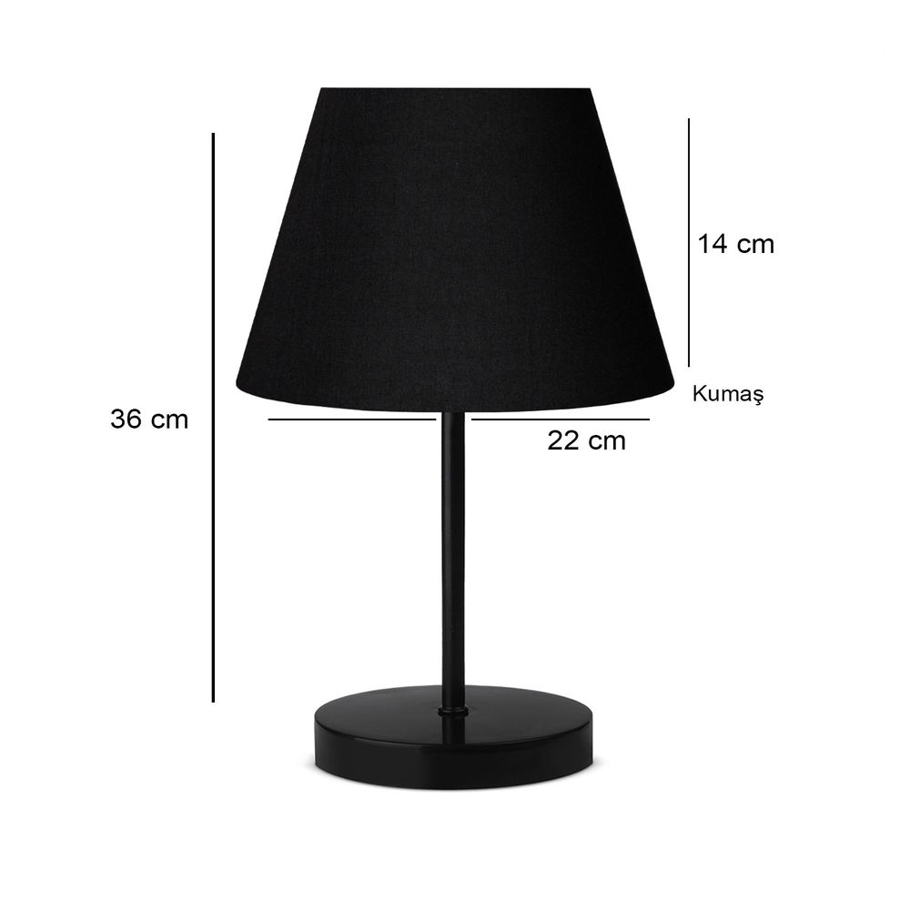 AYD-3156 Crna Stolna Lampa slika 3