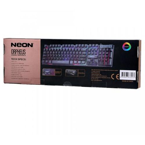 Tipkovnica NEON ORPHEUS, gaming, žična, backlight, rainbow slika 2