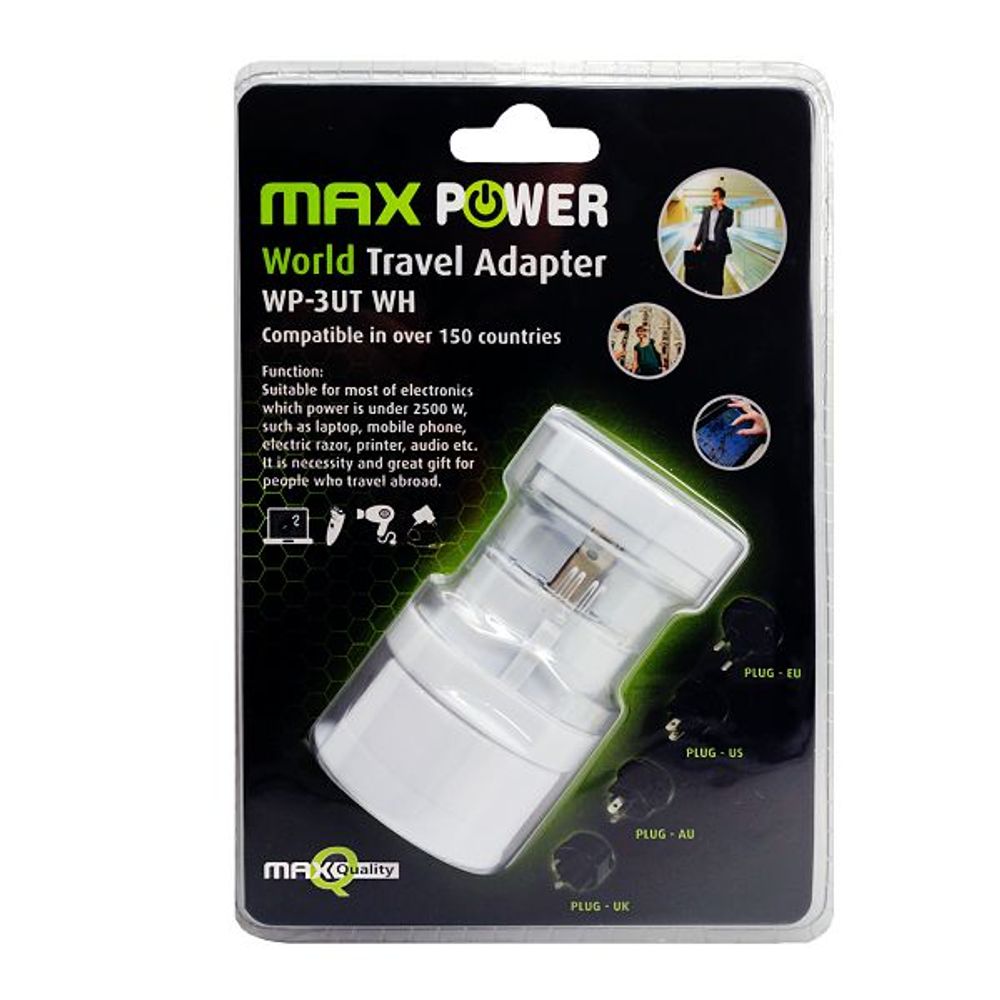 MAXPOWER ADAPTER UNIVERZALNI PUTNI WP-3UT WH BIJELI slika 1