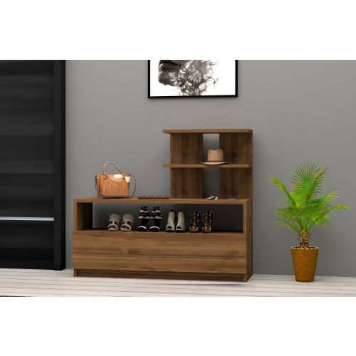 Woody Fashion Ormarić za cipele, Airy - Walnut slika 1