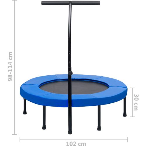 Trampolin za vježbanje s ručkom i sigurnosnim jastučićem 102 cm slika 7