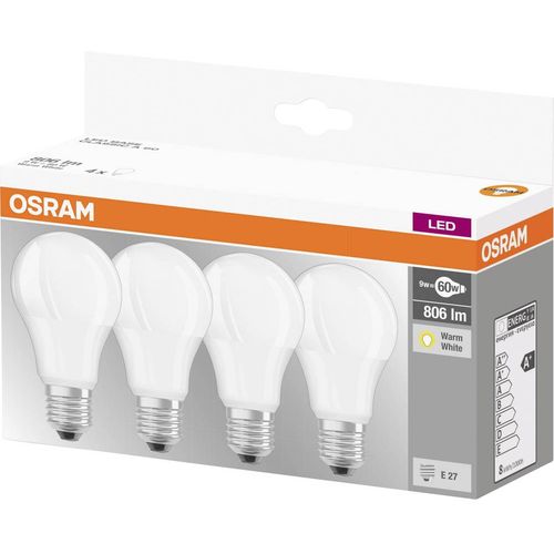 OSRAM 4058075819450 LED Energetska učinkovitost 2021 E (A - G) E27 oblik kruške 8.5 W = 60 W toplo bijela (Ø x D) 60 mm x 110 mm  4 St. slika 2