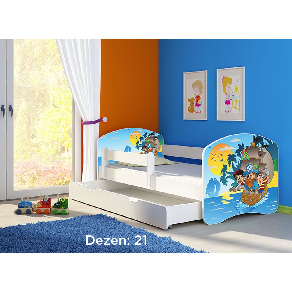 ACMA Dječiji krevet Acma II sa ladicom White - 180x80cm - Dezen 21 slika 2
