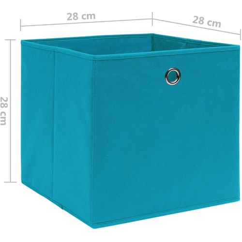 Kutije za pohranu od netkane tkanine 4 kom 28x28x28 cm plave slika 4