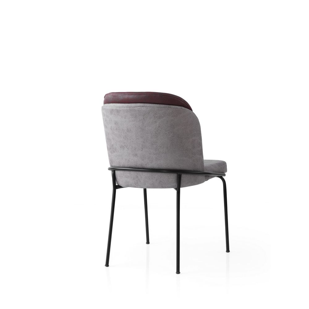 Dore - Sivi i Burgundski Set Stolica (2 Komada) slika 2