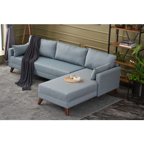 Atelier Del Sofa Kutna garnitura, Plava, Bella Soft Köşe Koltuk Right - Blue slika 2