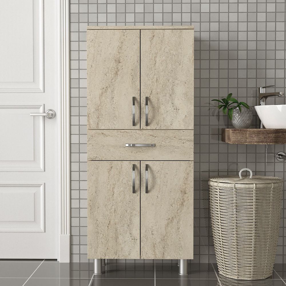 Arizona 4 Doors Travertine Bathroom Cabinet slika 1