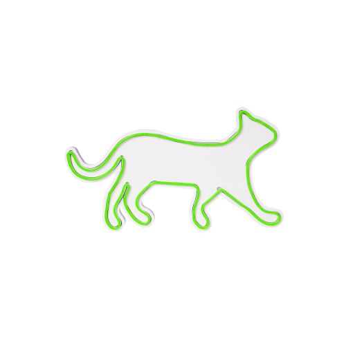 Wallity Ukrasna plastična LED rasvjeta, Kitty the Cat - Green slika 13