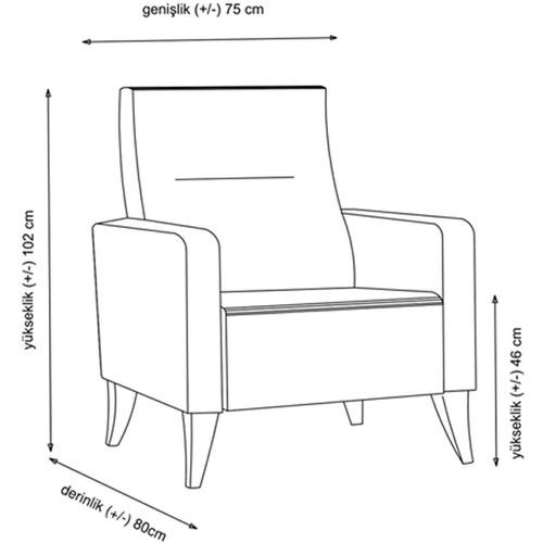 Kristal - Light Grey Light Grey Wing Chair slika 3