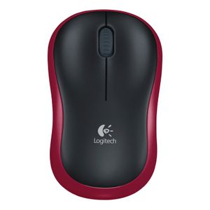 Logitech M185 Wireless Mouse for Notebook Red