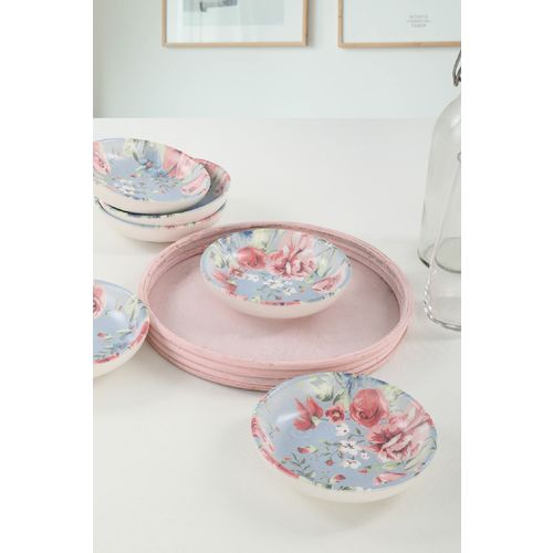 Hermia Concept Set zdjelica (6 komada), Rose Blue Ring Snack - Sauce 13 Cm 6 Pieces - 18715 slika 2