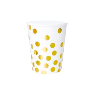 PF-KPZGB Papirne čaše Zlatne tufne 270ml, 6kom