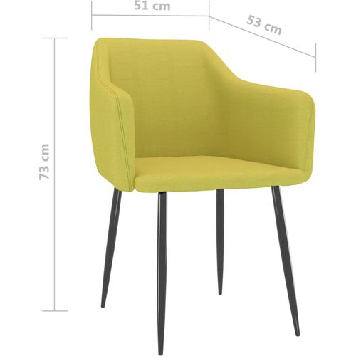 Blagovaonske stolice od tkanine 2 kom zelene slika 14