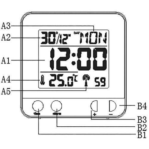 Techno Line  WT235 sw  radijski  budilica  crna  Vrijeme alarma 1 slika 2