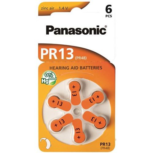 PANASONIC Baterije PR13L/6LB, Zinc Air za Slušne Aparate slika 1