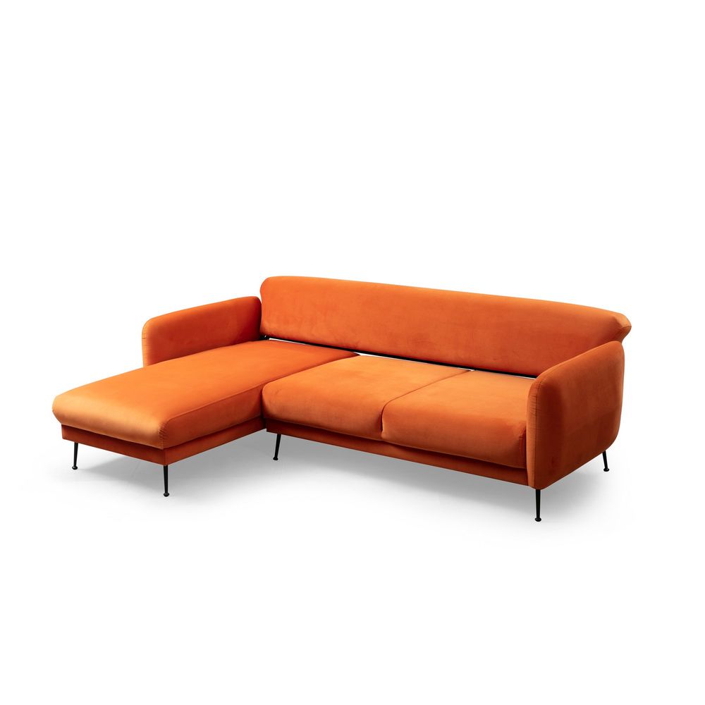 Sevilla Corner Left (Chl+3R) Narandžasti Kutni Sofa-Krevet slika 6