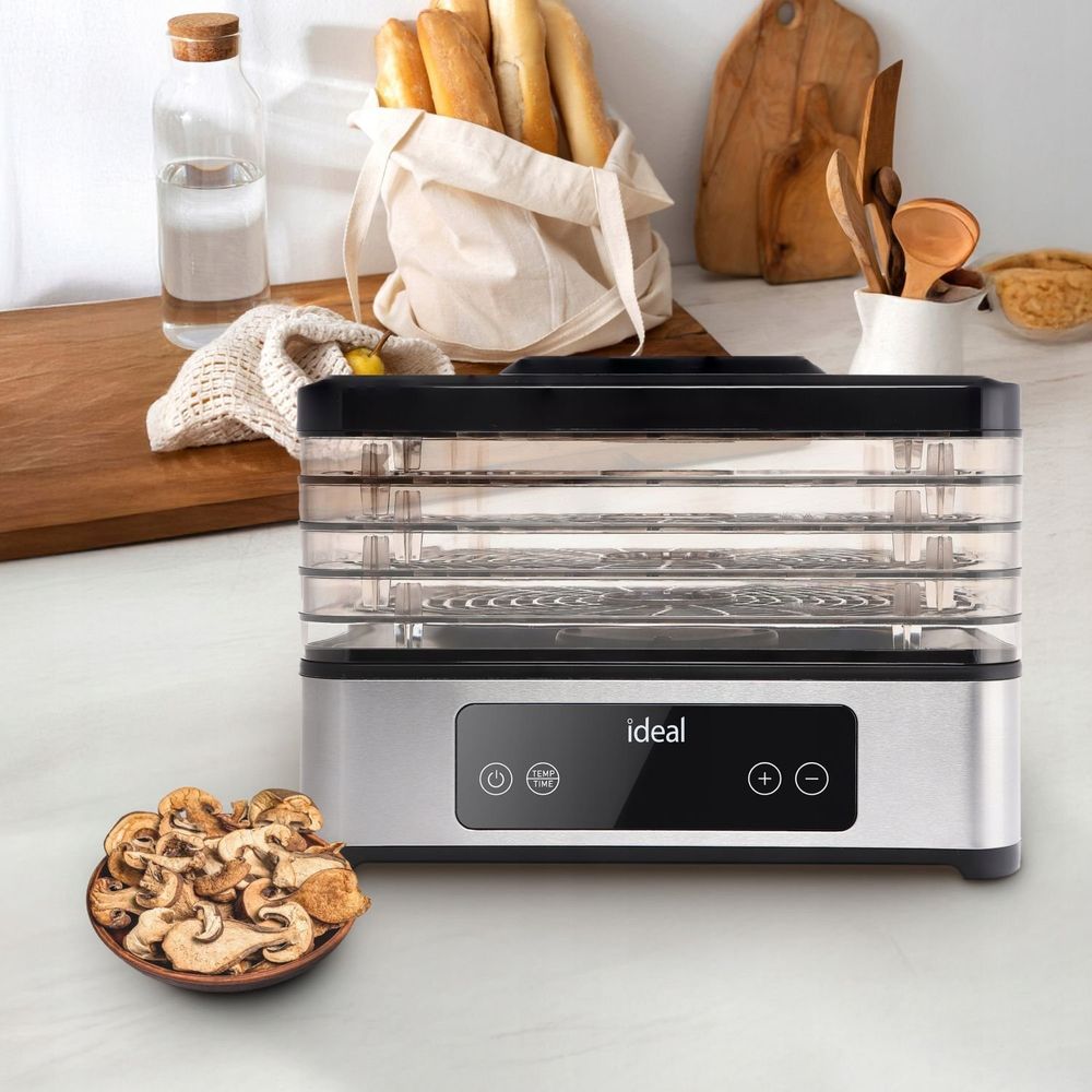 IDEAL INOX veliki dehidrator hrane – za gljive, voće i povrće, s konvekcijom, 400 W i tajmerom slika 4