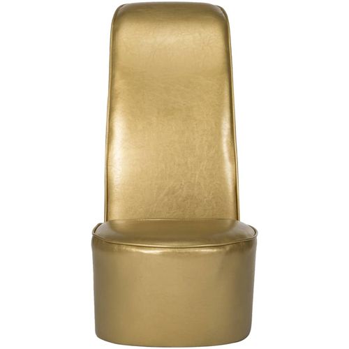Stolica u obliku visoke pete od umjetne kože zlatna slika 11