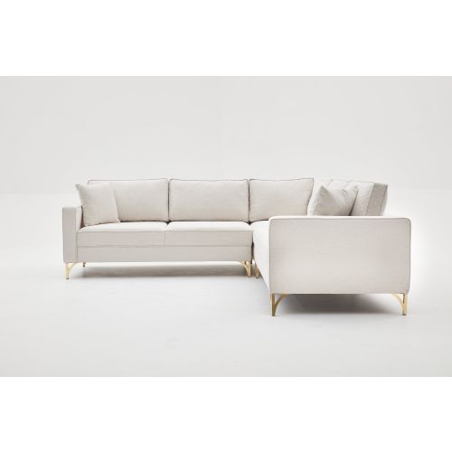 Atelier Del Sofa Kutna garnitura, Krem Zlato, Berlin - Cream, Gold slika 5