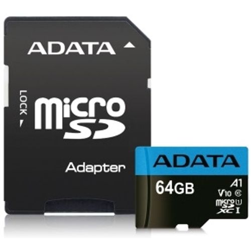 A-DATA Memorijska kartica UHS-I MicroSDXC 64GB class 10 + adapter AUSDX64GUICL10A1-RA1 slika 2