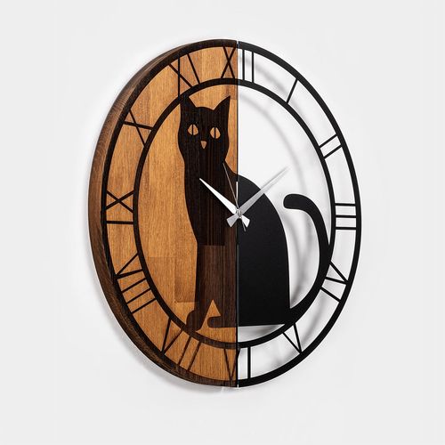 Wallity Ukrasni drveni zidni sat, Wooden Clock - 54 slika 6