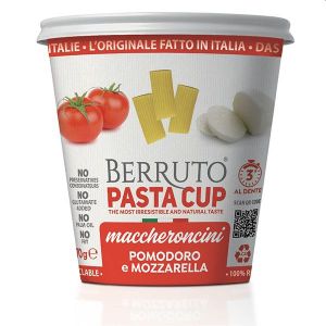 Berruto pasta cup, Maccheroncini Pomodoro e Mozzarella, 70g instant tjestenina