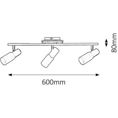 Rabalux Logan spot E14 3x40W hrom Spot rasveta slika 2