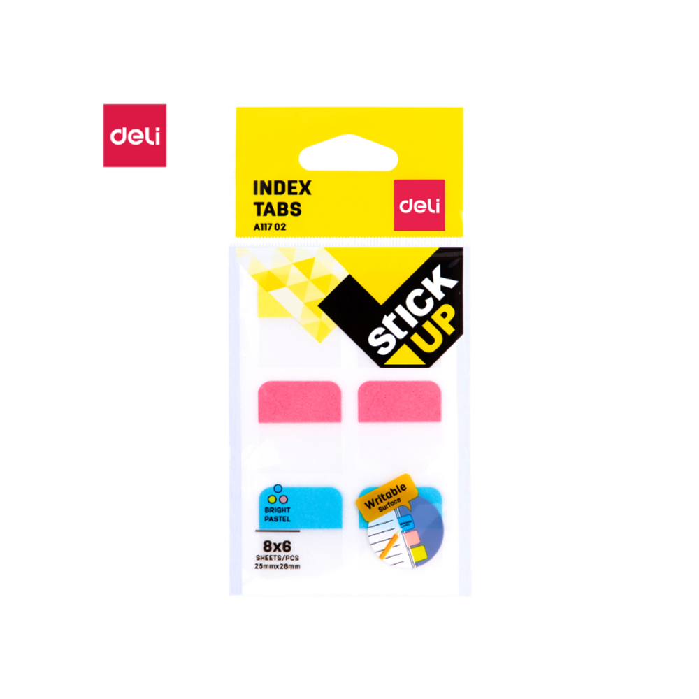 Deli stikeri za indeksiranje PVC PAPIR 25x28mm, 6kom po 8 listova EA11702 slika 1