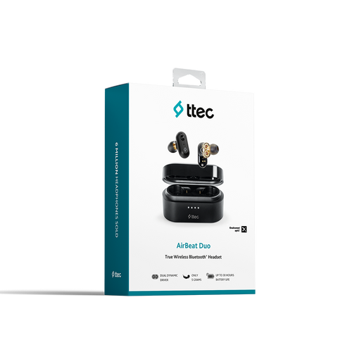 Ttec Slušalice - True Wireless Headsets - AirBeat Duo - Black slika 5