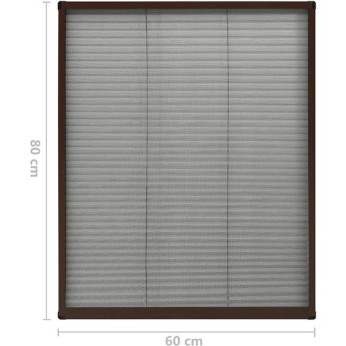 Zaslon protiv insekata za prozore aluminijski smeđi 60 x 80 cm slika 21