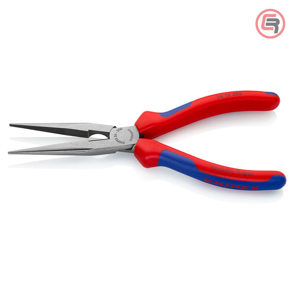 Knipex Kliješta Poluokrugla Špicasta Ravna 200mm – 26 12 200 slika 3