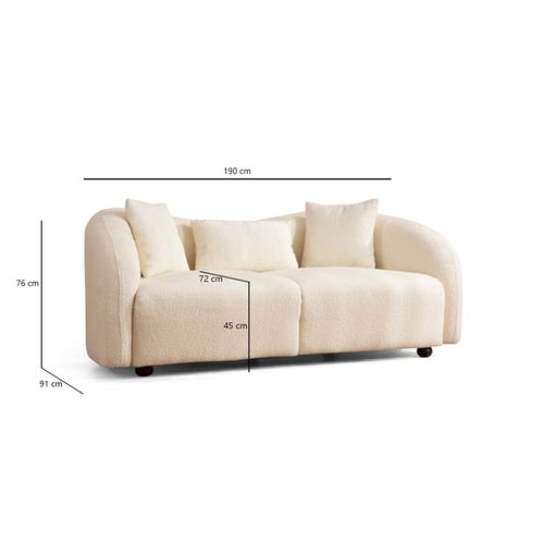 Atelier Del Sofa Dvosjed, Krem, Venedik - Cream slika 6