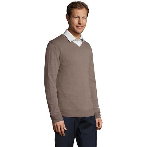 GALAXY MEN muški džemper na V izrez - Siva, S  slika 3