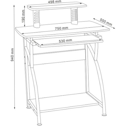 Stol za računalo B-07 - MDF slika 2