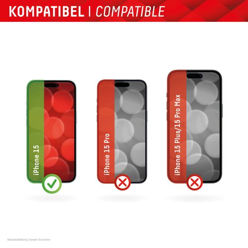 DISPLEX Zaštitno staklo + maskica Real Glass 2D + Case za iPhone 15  slika 7